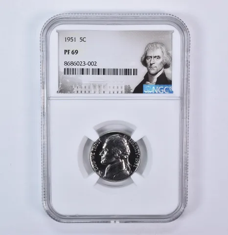 1951 Jefferson Nickel PF69 NGC Special Label