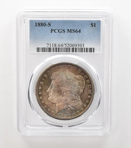 1880-S Morgan Silver Dollar MS64 PCGS Beautiful Tone a6925
