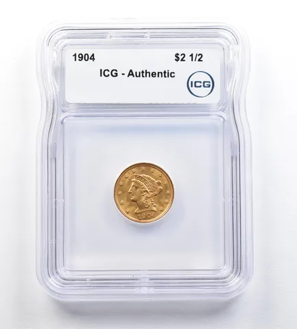 1904 $2.50 Liberty Head Gold Quarter Eagle Authentic ICG *0387