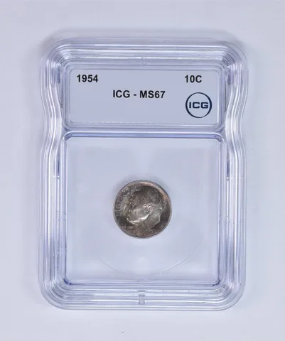 1954 Roosevelt Dime MS67 ICG Beautiful Tone *8010