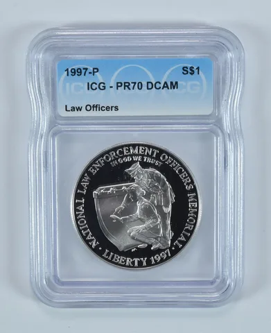 1997-P Law Officers Memorial Commemorative Silver Dollar PR70 DCAM ICG
