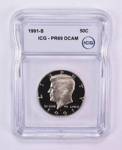 1991-S Kennedy Half Dollar PR69 DCAM ICG