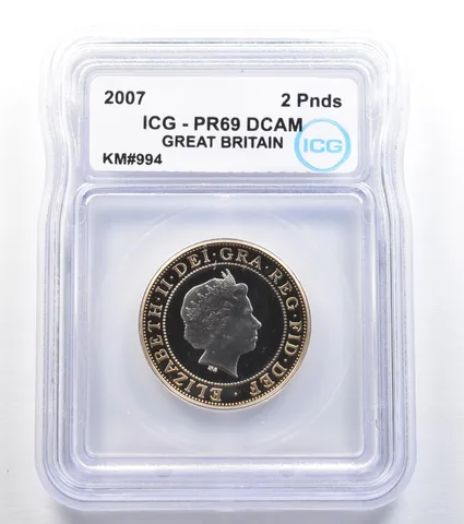 2007 Great Britain 2 Pounds KM#994 PR69 DCAM ICG *7863
