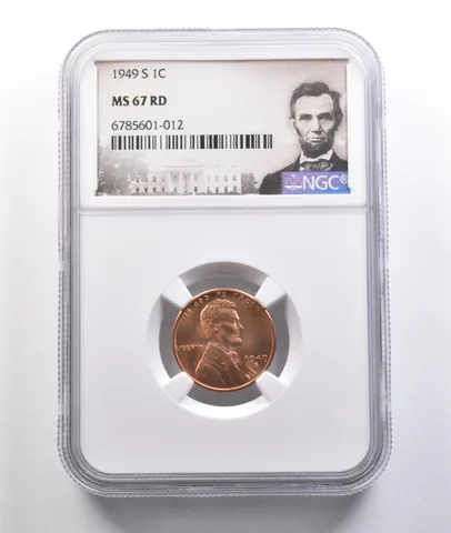 1949-S Lincoln Wheat Cent MS67 RD NGC *6816