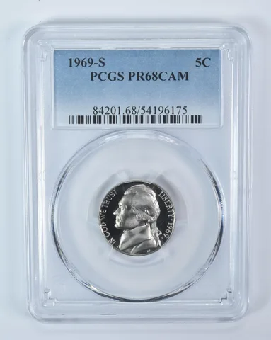1969-S Jefferson Nickel PR68 CAM PCGS Blue Label