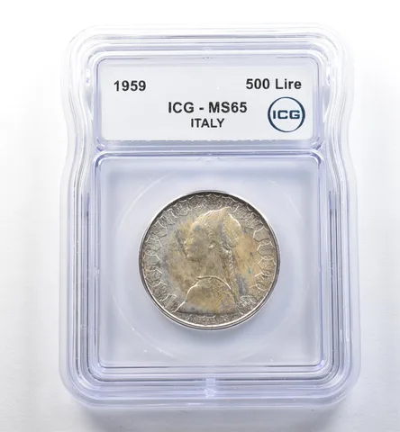 1959 Italy 500 Lire MS65 ICG *2580
