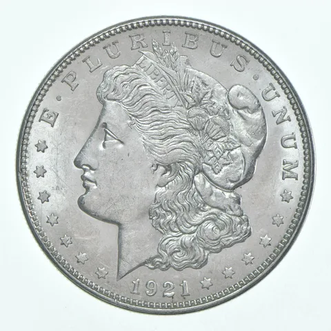 (1) AU 1921-D Morgan Silver Dollar Almost Uncirculated 90%