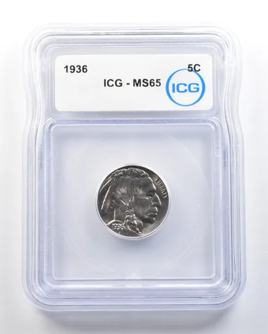 1936 Indian Head Buffalo Nickel MS65 ICG *0689