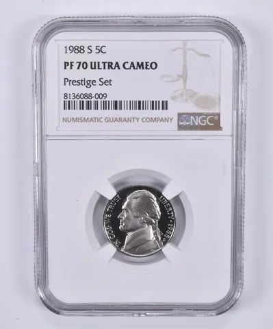 1988-S Jefferson Nickel Prestige Set PF70 UCAM NGC Brown Label