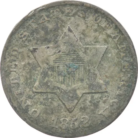 1852 Silver Three Cent Trime *7328