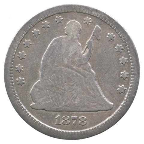 1878-CC Seated Liberty Quarter *6734