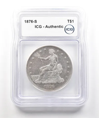 1876-S Seated Liberty Trade Dollar Authentic ICG a4305