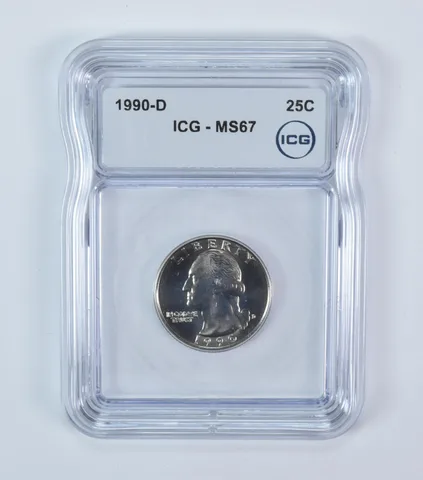 1990-D Washington Quarter MS67 ICG