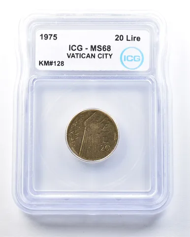 1975 Vatican City 20 Lire KM#128 MS68 ICG *8956