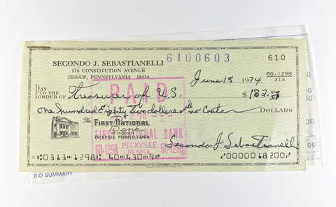 1974 $16 Check GSA Morgan Dollar CC Purchase Receipt *9795