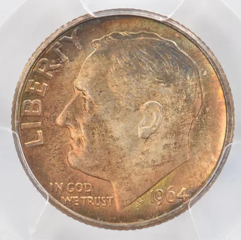 1964-D Roosevelt Dime MS66 PCGS Beautiful Tone *0942