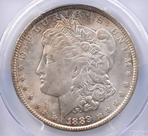 1889 Morgan Silver Dollar MS63 PCGS Beautiful Tone *2376