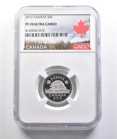 2012 Canada 5 Cents Silver PF70 UCAM NGC *6933
