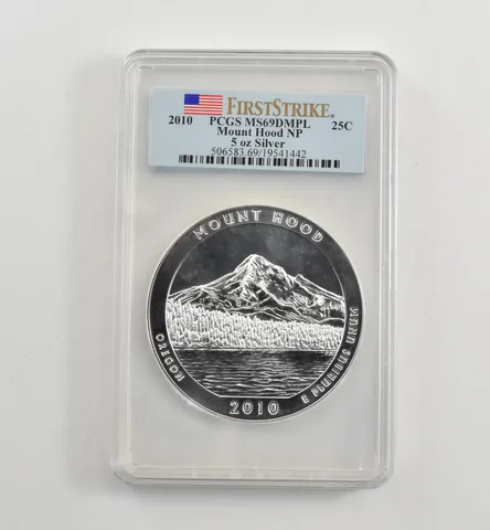 2010 5 Oz Silver Quarter America The Beautiful Mount Hood MS69 DMPL PCGS *1754