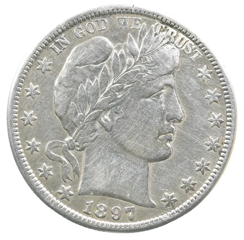 1897-S Barber Half Dollar *8866