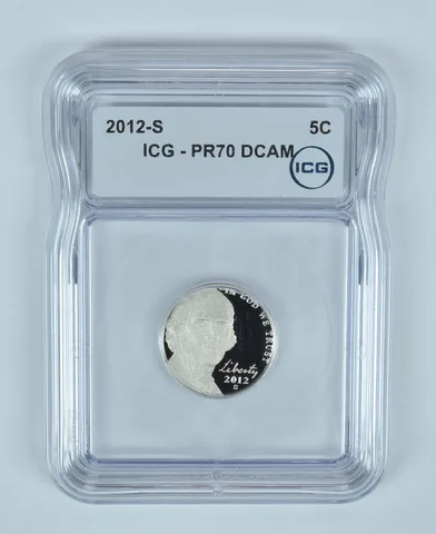 2012-S Jefferson Nickel PR70 DCAM ICG