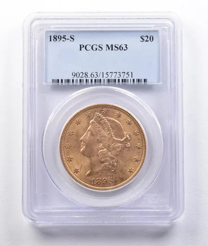 1895-S $20 Liberty Head Gold Double Eagle MS63 PCGS *2963