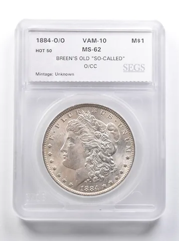 1884-O/O Morgan Silver Dollar VAM 10 Breens Old "So-Called" O/CC *8391