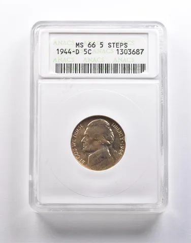 1944-D Jefferson Nickel MS66 5FS ANACS *6534