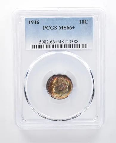 1946 Roosevelt Dime MS66+ PCGS Beautiful Tone *8030