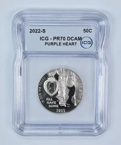 2022-S Purple Heart Commemorative Half Dollar PR70 DCAM ICG