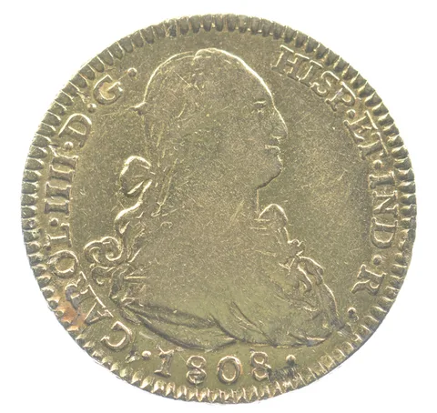 1808 M Mexico 2 Escudos Gold *9392