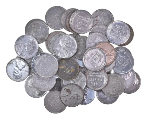 ROLL (50) High Grade/AU/BU 1943 P D S Lincoln Steel Wheat Cents Collection *535