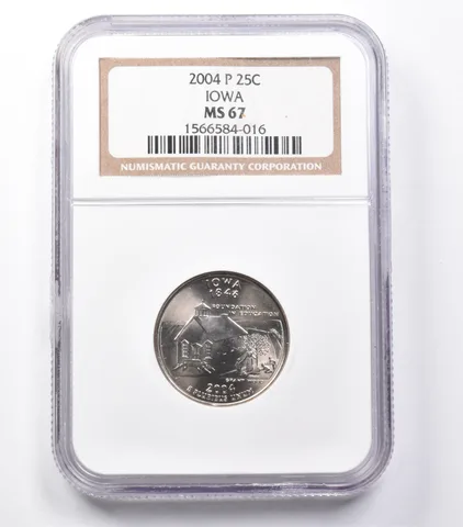 MS67 2004-P Washington State Quarter Iowa NGC a5452