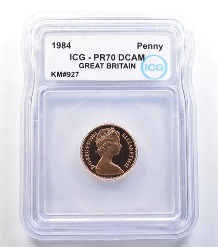 1984 Great Britain Penny KM#927 PR70 DCAM ICG *7832