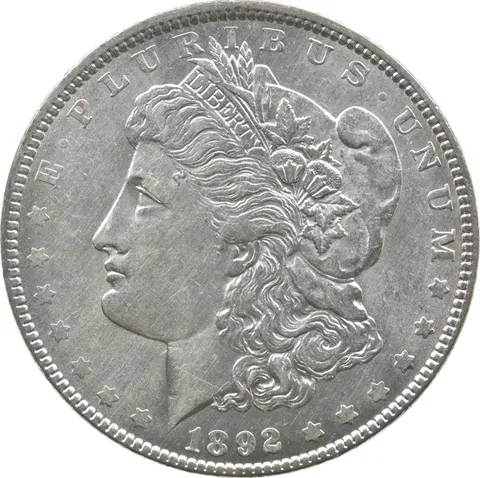 1892 Morgan Silver Dollar a2840