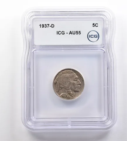 1937-D Indian Head Buffalo Nickel AU55 ICG *2493