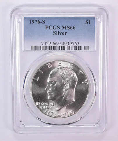 1976-S Eisenhower $1 Silver MS66 PCGS Blue Label