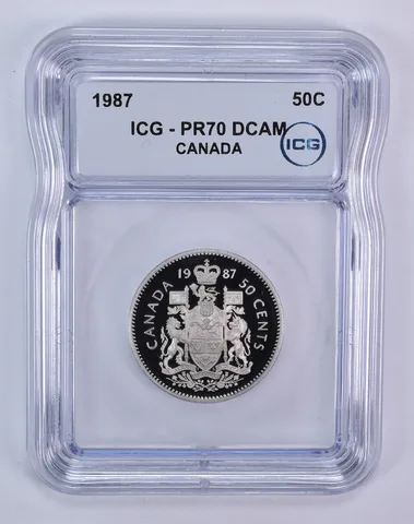 1987 Canada 50 Cents PR70 DCAM ICG