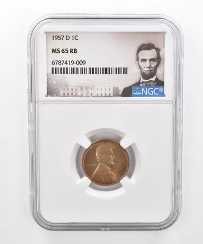 1957-D Lincoln Wheat Cent MS65 RB NGC Beautiful Tone *2936