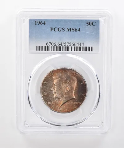 1964 Kennedy Half Dollar MS64 PCGS Beautiful Tone a1391