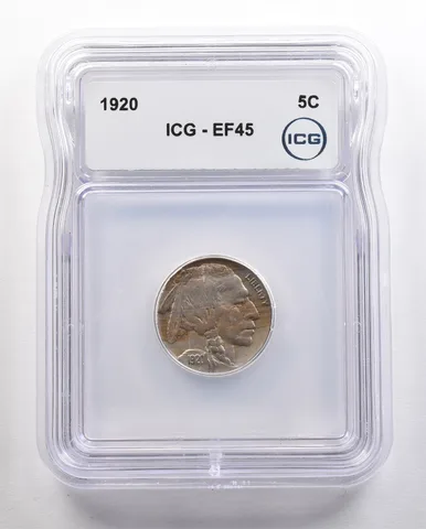 1920 Indian Head Buffalo Nickel EF45 ICG *4415