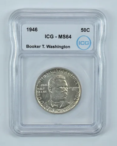 1946 Booker T Washington Commemorative Half Dollar MS64 ICG
