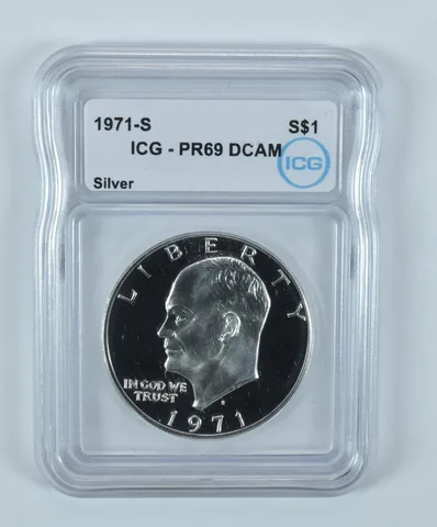 1971-S Eisenhower $1 Silver PR69 DCAM ICG