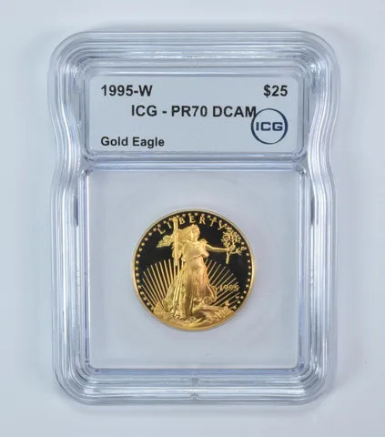 1995-W $25 American Gold Eagle 1/2 Oz Gold PR70 DCAM ICG