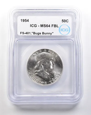 1954 Franklin Half Dollar FS-401 Bugs Bunny MS64 FBL ICG *1483