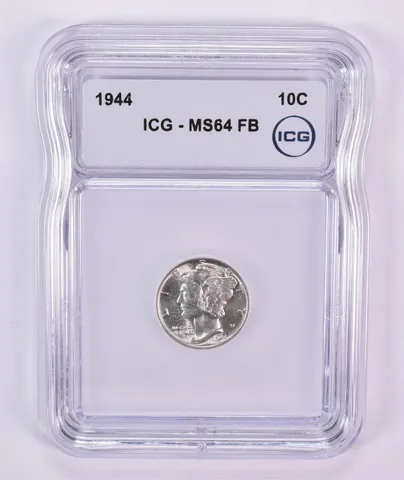 1944 Mercury Dime MS64 FB ICG