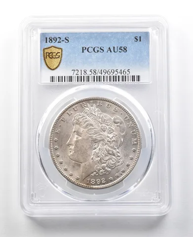 1892-S Morgan Silver Dollar AU58 PCGS *8855