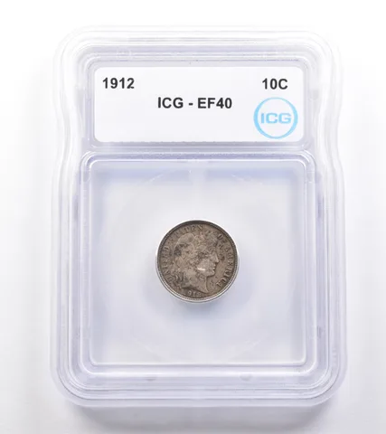 1912 Barber Dime EF40 ICG *4868