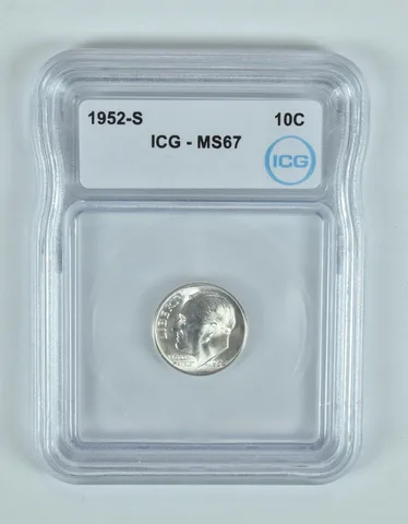 1952-S Roosevelt Dime MS67 ICG