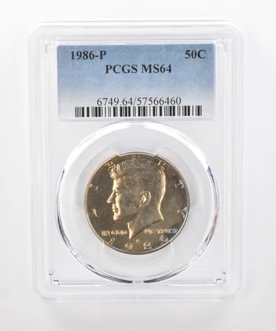 1986-P Kennedy Half Dollar MS64 PCGS Beautiful Tone a1348